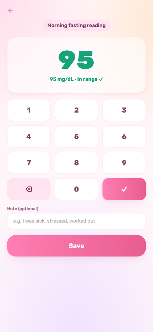 Result entry screen in Metuka - 95, in range
