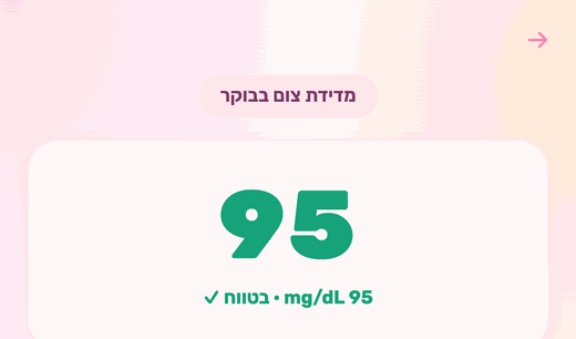 מסך הזנת תוצאה במתוקה - 95, בטווח